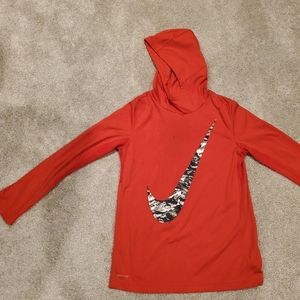 Nike Dri-Fit Hooded Long Sleeve BigKids L